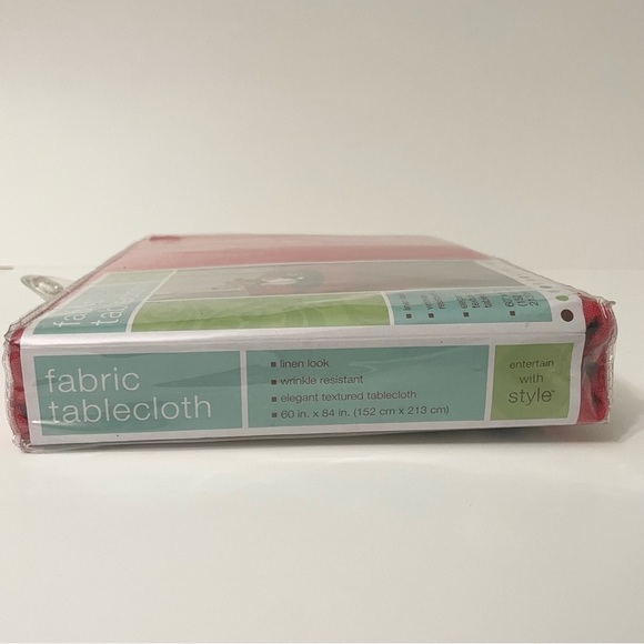 Benson Mills Fabric Tablecloth Red 60”x 84” - Picture 13 of 14